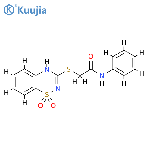 2-(1,1-dioxo-4H-1lambda6,2,4-benzothiadiazin-3-yl)sulfanyl-N-phenylacetamide structure
