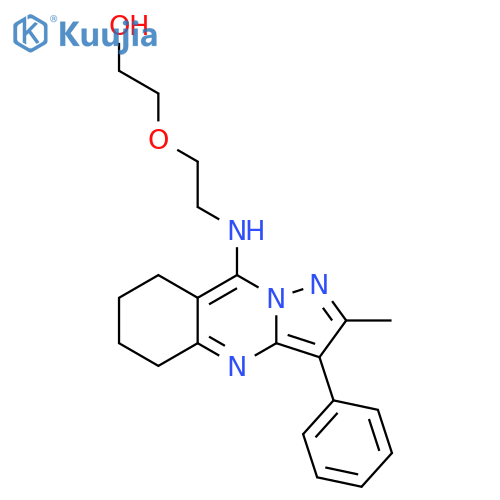 2-2-({2-methyl-3-phenyl-5H,6H,7H,8H-pyrazolo3,2-bquinazolin-9-yl}amino)ethoxyethan-1-ol structure
