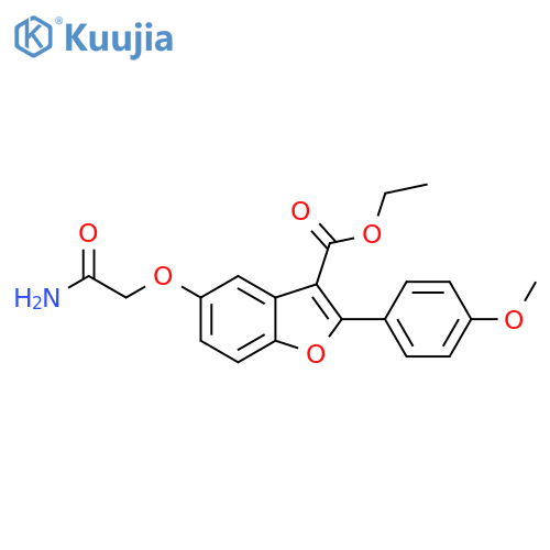 ethyl 5-(carbamoylmethoxy)-2-(4-methoxyphenyl)-1-benzofuran-3-carboxylate structure