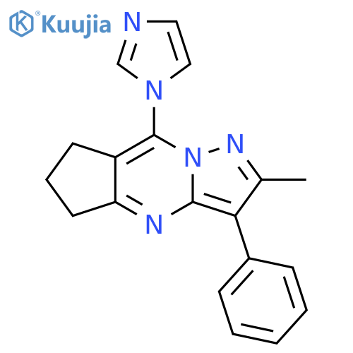 2-(1H-imidazol-1-yl)-11-methyl-10-phenyl-1,8,12-triazatricyclo7.3.0.0^{3,7}dodeca-2,7,9,11-tetraene structure