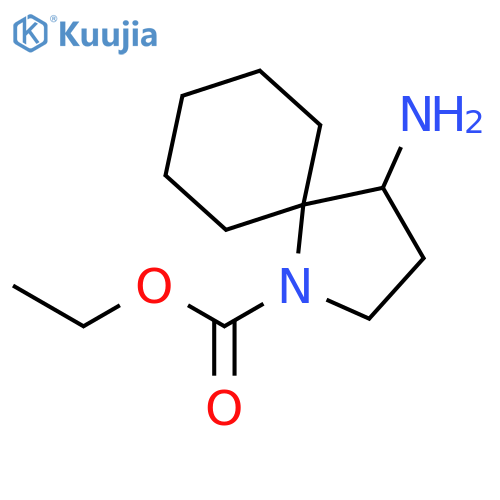 1-Azaspiro[4.5]decane-1-carboxylic acid, 4-amino-, ethyl ester structure