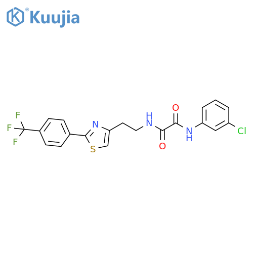 N'-(3-chlorophenyl)-N-(2-{2-4-(trifluoromethyl)phenyl-1,3-thiazol-4-yl}ethyl)ethanediamide structure