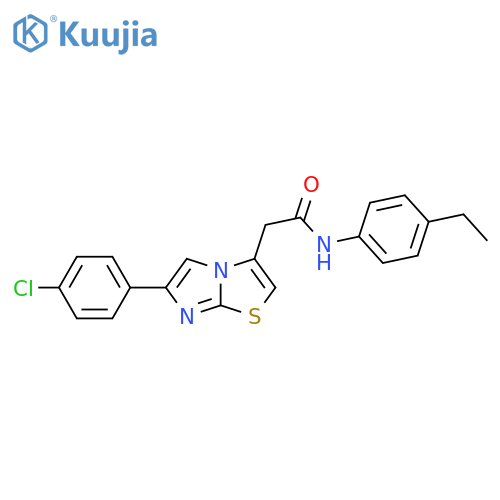 2-6-(4-chlorophenyl)imidazo2,1-b1,3thiazol-3-yl-N-(4-ethylphenyl)acetamide structure