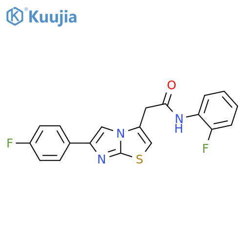 N-(2-fluorophenyl)-2-6-(4-fluorophenyl)imidazo2,1-b1,3thiazol-3-ylacetamide structure
