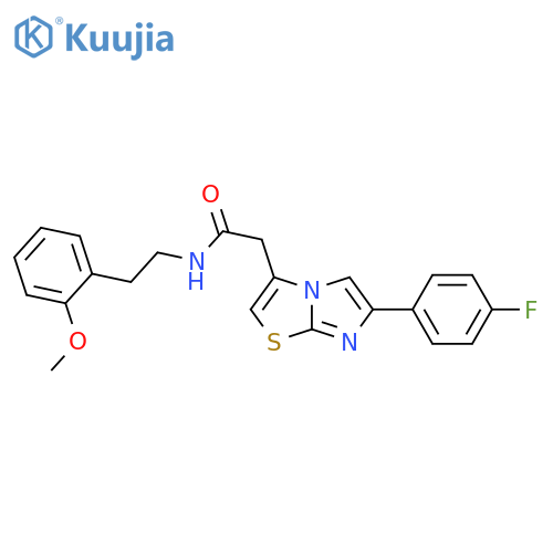 2-6-(4-fluorophenyl)imidazo2,1-b1,3thiazol-3-yl-N-2-(2-methoxyphenyl)ethylacetamide structure