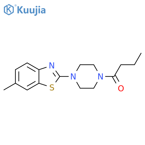 1-4-(6-methyl-1,3-benzothiazol-2-yl)piperazin-1-ylbutan-1-one structure