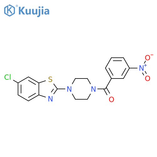 6-chloro-2-4-(3-nitrobenzoyl)piperazin-1-yl-1,3-benzothiazole structure