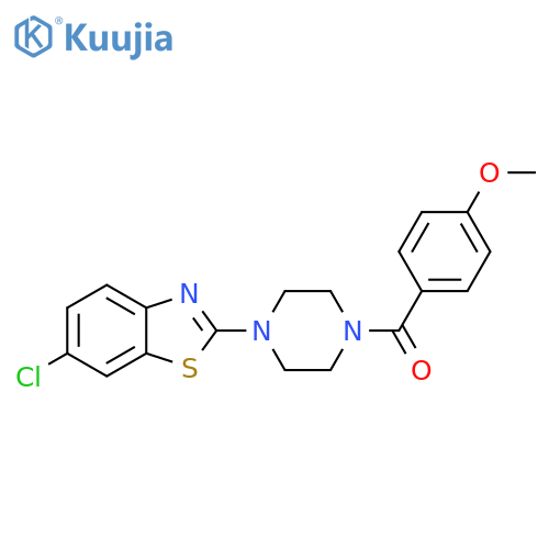 6-chloro-2-4-(4-methoxybenzoyl)piperazin-1-yl-1,3-benzothiazole structure
