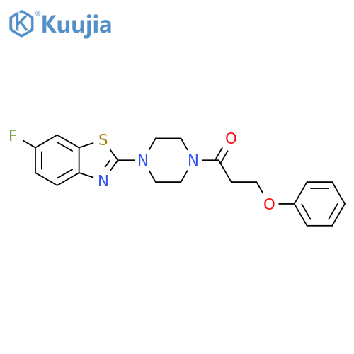 1-4-(6-fluoro-1,3-benzothiazol-2-yl)piperazin-1-yl-3-phenoxypropan-1-one structure