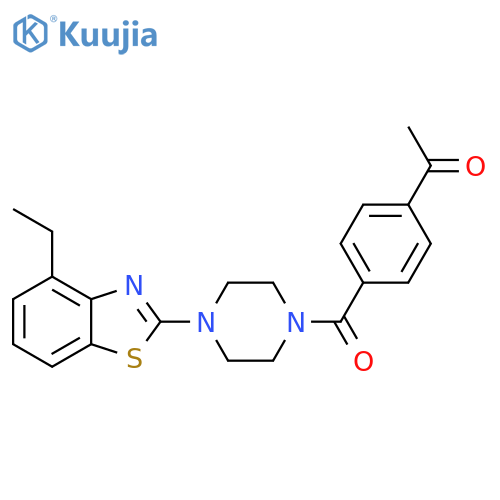 1-{4-4-(4-ethyl-1,3-benzothiazol-2-yl)piperazine-1-carbonylphenyl}ethan-1-one structure