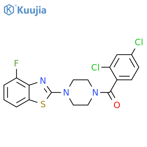 2-4-(2,4-dichlorobenzoyl)piperazin-1-yl-4-fluoro-1,3-benzothiazole structure