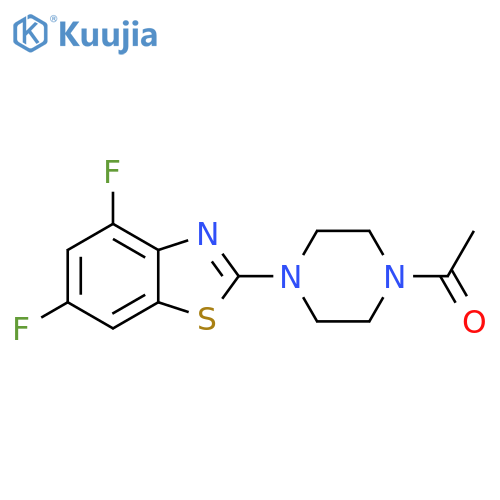 1-4-(4,6-difluoro-1,3-benzothiazol-2-yl)piperazin-1-ylethan-1-one structure