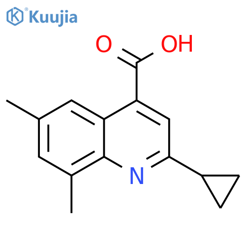 2-Cyclopropyl-6,8-dimethylquinoline-4-carboxylic Acid structure
