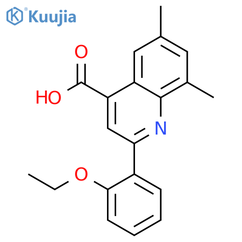 2-(2-Ethoxyphenyl)-6,8-dimethylquinoline-4-carboxylic acid structure