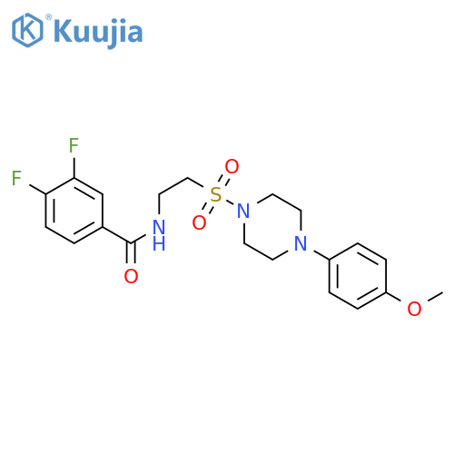 3,4-difluoro-N-(2-{4-(4-methoxyphenyl)piperazin-1-ylsulfonyl}ethyl)benzamide structure