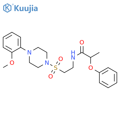 N-(2-{4-(2-methoxyphenyl)piperazin-1-ylsulfonyl}ethyl)-2-phenoxypropanamide structure