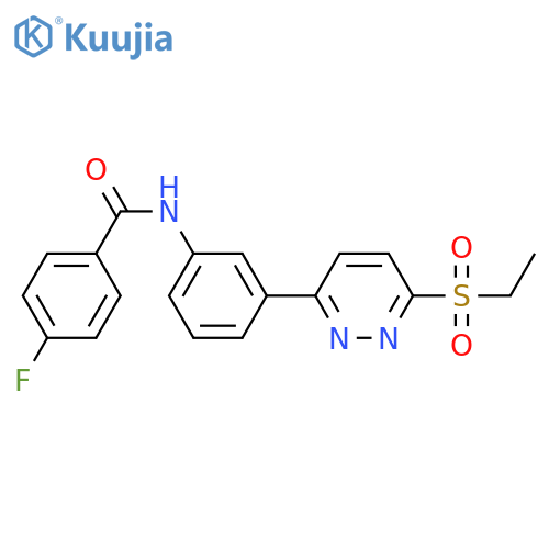 N-{3-6-(ethanesulfonyl)pyridazin-3-ylphenyl}-4-fluorobenzamide structure
