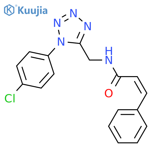 (2Z)-N-{1-(4-chlorophenyl)-1H-1,2,3,4-tetrazol-5-ylmethyl}-3-phenylprop-2-enamide structure