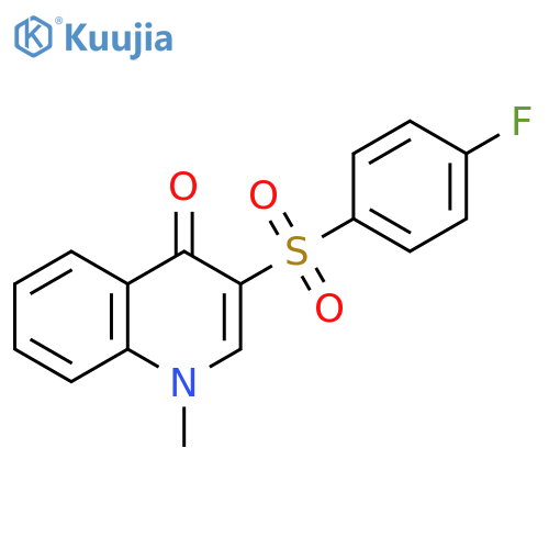 3-(4-fluorobenzenesulfonyl)-1-methyl-1,4-dihydroquinolin-4-one structure