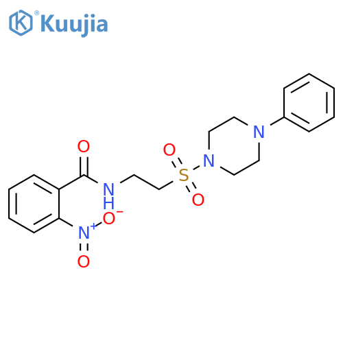 2-nitro-N-{2-(4-phenylpiperazin-1-yl)sulfonylethyl}benzamide structure