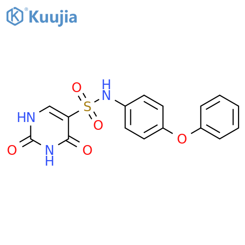 2,4-dioxo-N-(4-phenoxyphenyl)-1,2,3,4-tetrahydropyrimidine-5-sulfonamide structure