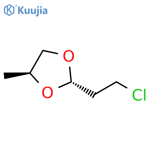 1,3-Dioxolane, 2-(2-chloroethyl)-4-methyl-, trans- structure