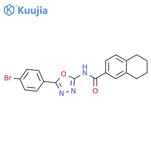 N-5-(4-bromophenyl)-1,3,4-oxadiazol-2-yl-5,6,7,8-tetrahydronaphthalene-2-carboxamide structure
