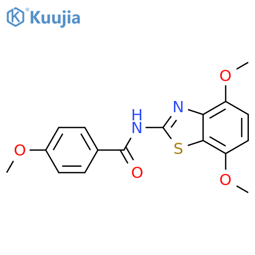 N-(4,7-dimethoxy-1,3-benzothiazol-2-yl)-4-methoxybenzamide structure