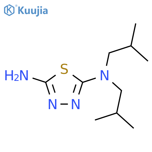 2-N,2-N-Bis(2-methylpropyl)-1,3,4-thiadiazole-2,5-diamine structure