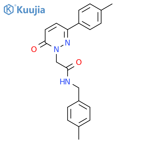 2-3-(4-methylphenyl)-6-oxo-1,6-dihydropyridazin-1-yl-N-(4-methylphenyl)methylacetamide structure