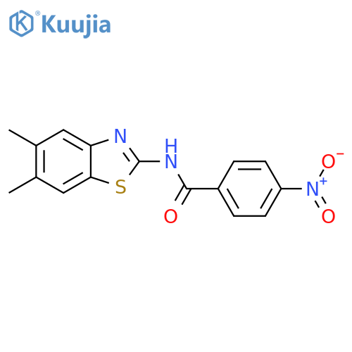 N-(5,6-dimethyl-1,3-benzothiazol-2-yl)-4-nitrobenzamide structure