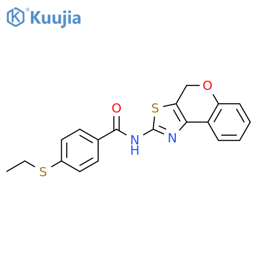 N-{4H-chromeno4,3-d1,3thiazol-2-yl}-4-(ethylsulfanyl)benzamide structure