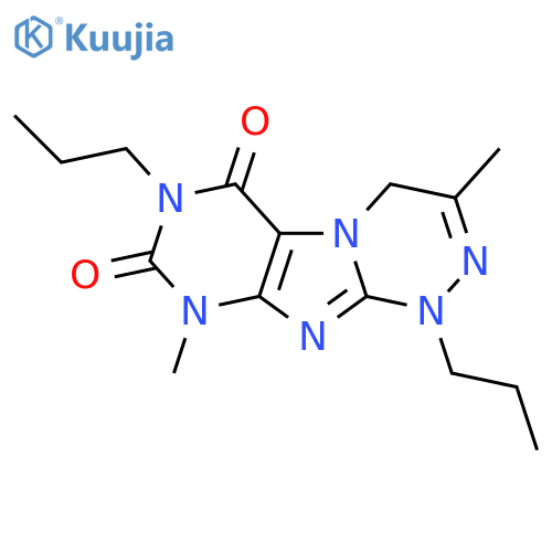 3,9-dimethyl-1,7-dipropyl-1H,4H,6H,7H,8H,9H-1,2,4triazino4,3-gpurine-6,8-dione structure