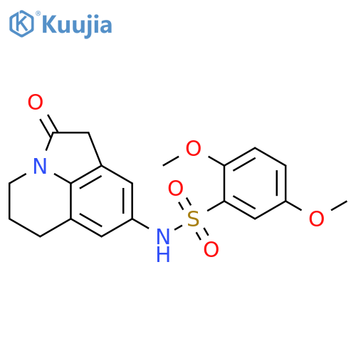 2,5-dimethoxy-N-{2-oxo-1-azatricyclo6.3.1.0^{4,12}dodeca-4,6,8(12)-trien-6-yl}benzene-1-sulfonamide structure