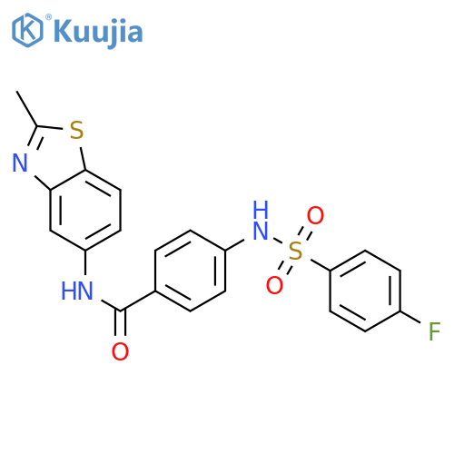 4-(4-fluorobenzenesulfonamido)-N-(2-methyl-1,3-benzothiazol-5-yl)benzamide structure