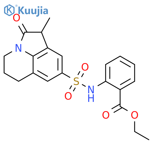 ethyl 2-{3-methyl-2-oxo-1-azatricyclo6.3.1.0^{4,12}dodeca-4,6,8(12)-triene-6-sulfonamido}benzoate structure