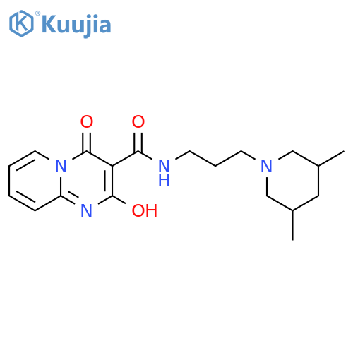 N-3-(3,5-dimethylpiperidin-1-yl)propyl-2-hydroxy-4-oxo-4H-pyrido1,2-apyrimidine-3-carboxamide structure
