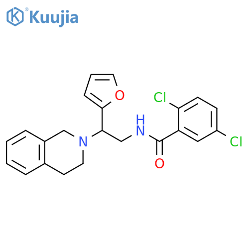 2,5-dichloro-N-2-(furan-2-yl)-2-(1,2,3,4-tetrahydroisoquinolin-2-yl)ethylbenzamide structure