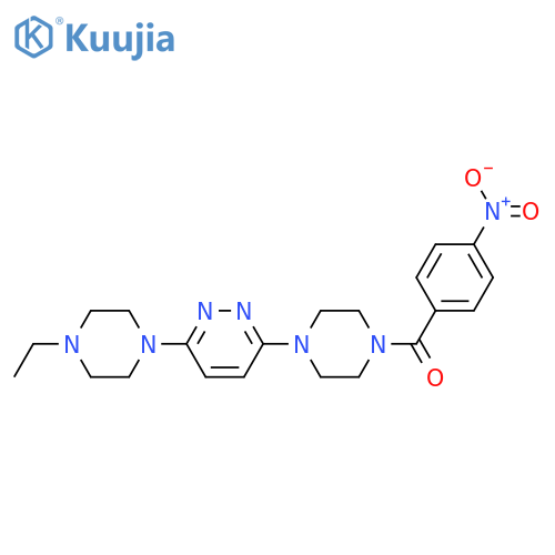 3-(4-ethylpiperazin-1-yl)-6-4-(4-nitrobenzoyl)piperazin-1-ylpyridazine structure