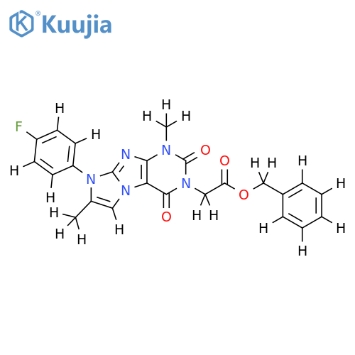 benzyl 2-8-(4-fluorophenyl)-1,7-dimethyl-2,4-dioxo-1H,2H,3H,4H,8H-imidazo1,2-gpurin-3-ylacetate structure