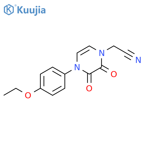 2-4-(4-ethoxyphenyl)-2,3-dioxo-1,2,3,4-tetrahydropyrazin-1-ylacetonitrile structure