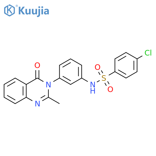 4-chloro-N-3-(2-methyl-4-oxo-3,4-dihydroquinazolin-3-yl)phenylbenzene-1-sulfonamide structure