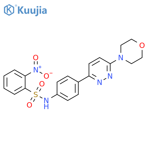 N-{4-6-(morpholin-4-yl)pyridazin-3-ylphenyl}-2-nitrobenzene-1-sulfonamide structure