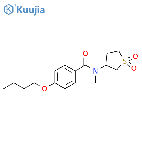 4-butoxy-N-(1,1-dioxo-1lambda6-thiolan-3-yl)-N-methylbenzamide structure