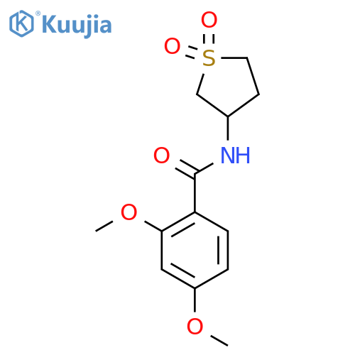 N-(1,1-dioxo-1lambda6-thiolan-3-yl)-2,4-dimethoxybenzamide structure