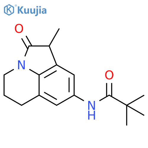 2,2-dimethyl-N-{3-methyl-2-oxo-1-azatricyclo6.3.1.0^{4,12}dodeca-4,6,8(12)-trien-6-yl}propanamide structure