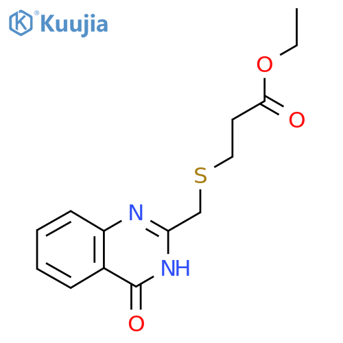 ethyl 3-{(4-oxo-3,4-dihydroquinazolin-2-yl)methylsulfanyl}propanoate structure