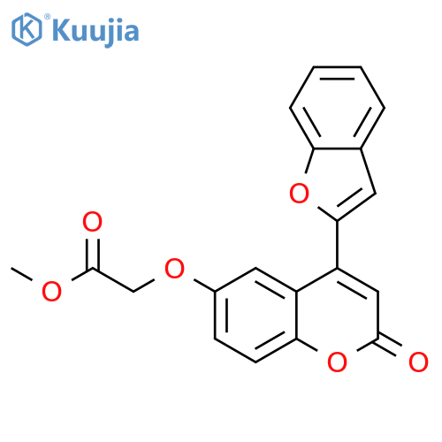 methyl 2-{4-(1-benzofuran-2-yl)-2-oxo-2H-chromen-6-yloxy}acetate structure