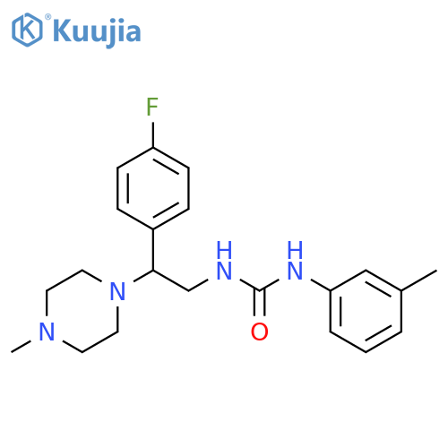 3-2-(4-fluorophenyl)-2-(4-methylpiperazin-1-yl)ethyl-1-(3-methylphenyl)urea structure