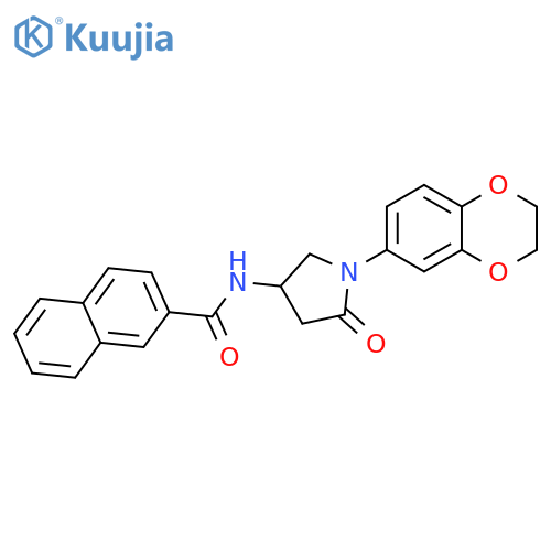 N-1-(2,3-dihydro-1,4-benzodioxin-6-yl)-5-oxopyrrolidin-3-ylnaphthalene-2-carboxamide structure